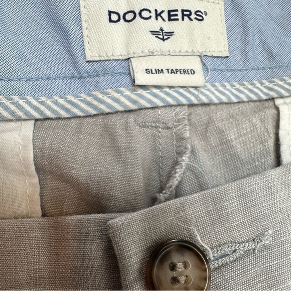 Dockers Men’s Light Gray Slim Tapered Casual Pants, Light Gray, 36/32 - Picture 6 of 8